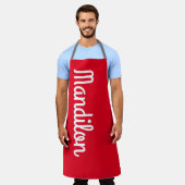 Tablier mandilon delantar rojo (Porté)
