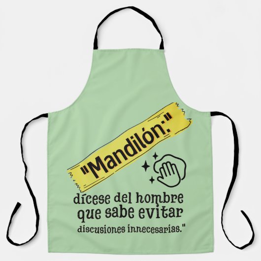 TABLIER MANDILON DISECE DE HOMBRE QUE SABE EVITAR PROBLEME (Recto)