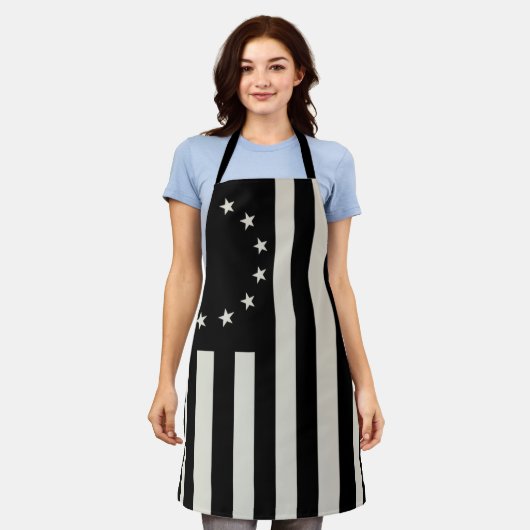 Tablier Manga, drapeau Betsy Ross ou drapeau américain ron (Porté)