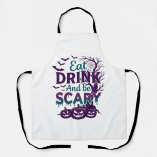 Tablier Manger Boire Être Effrayant Halloween Arbre Effray