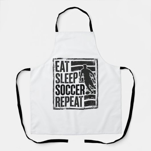 Tablier Manger Dormir Football Répéter Conception de Chemi (Recto)