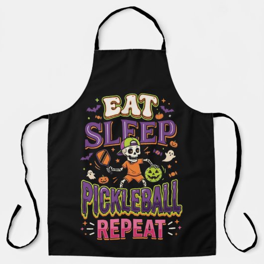 Tablier Manger Dormir Pickleball Répéter Pickleball (Recto)
