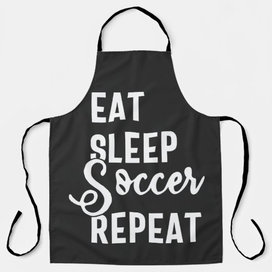 Tablier mangez sommeil soccer répéter (Recto)