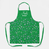 Tablier Manicuriste personnalisé Nail Tech Green Apron (Recto)