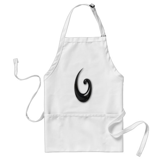 Tablier Maori-Poisson Hook-obsidian (Devant)