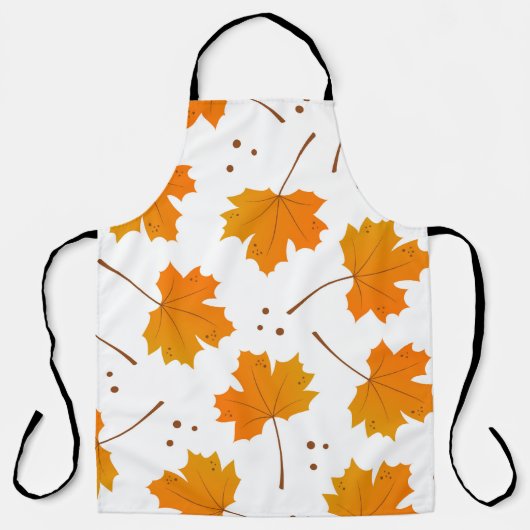 Tablier Maple Mirth : Feuilles d'automne de dessin (Recto)