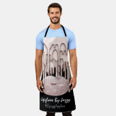 Tablier Maquillage Artiste Drips Kiss Lips Drips Rose Blac (Porté)