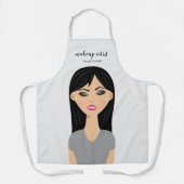 Tablier Maquillage de cheveux noirs fille Maquillage de gr (Recto)