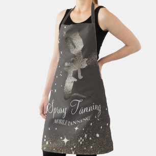 Tablier Maquillage Fille Doré Pailleté Pulvérisation Brun