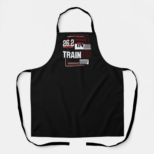 Tablier Marathon - 26.2 en formation Abstraite (Recto)