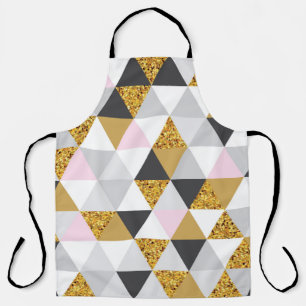 Tablier Marbre d'or géométrique sans couture motif