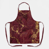 Tablier Marbre élégant de luxe bordeaux or (Recto)