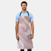 Tablier Marbre élégant : texture or rose (Porté)