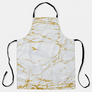 Tablier Marbre Golden Texture Motif sans couture