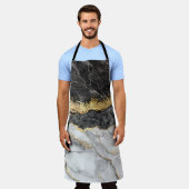 Tablier Marbre noir avec or assez (Porté)