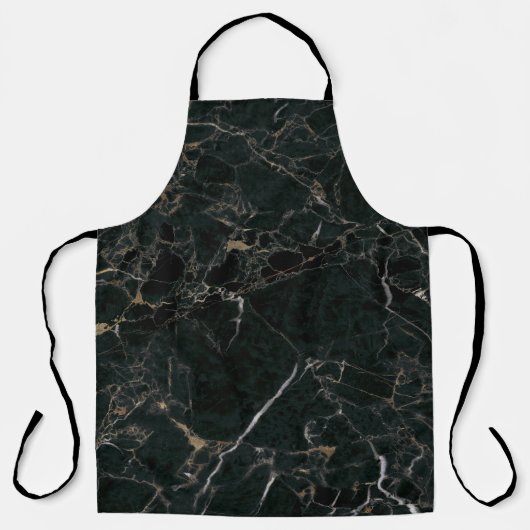 Tablier Marbre Noir Élégant : Fond Texturé (Recto)