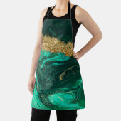Tablier Marbre Vert Cool Or Paillettes (Insitu)