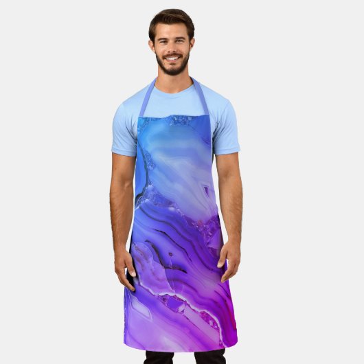 Tablier Marbre violet exotique (Porté)