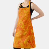 Tablier Marbrure Orange Jaune Rouge Motif (Insitu)
