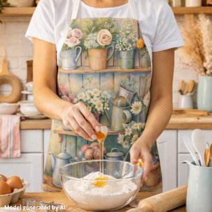 Tablier Marché de Fleurs Rustique – Cottagecore Vintage
