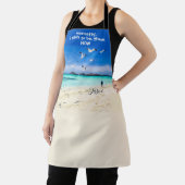 Tablier Marche sur la rive Mouettes solaires -texte person (Insitu)