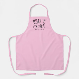 Tablier Marcher par la foi Christian Living Soft Pink Simp