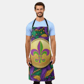 Tablier Mardi Gras Fleur de lis (Porté)