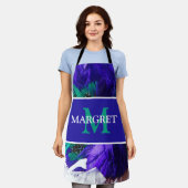 Tablier Mardi Gras monogramme initial sur la graisse viole (Porté)