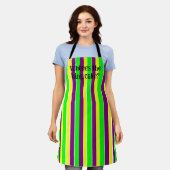 Tablier Mardi Gras Stripes Apron (Porté)