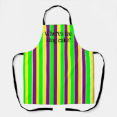 Tablier Mardi Gras Stripes Apron (Recto)