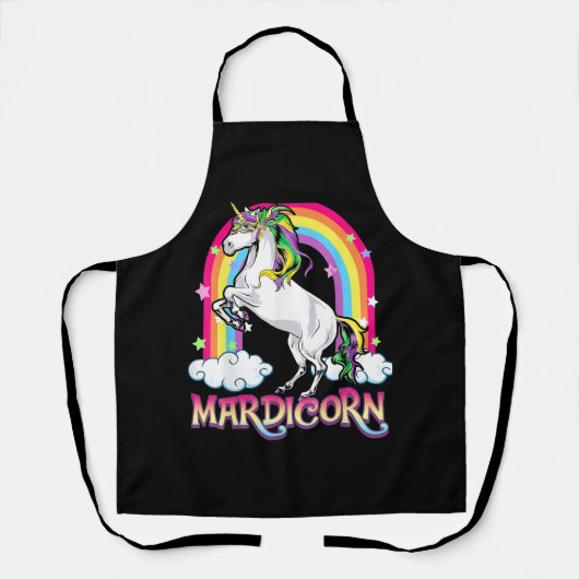 Tablier Mardicorn Rainbow Unicorn Jester (Recto)