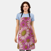 Tablier Marguerites roses (Porté)