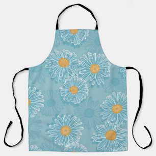 Tablier Marguerites vintages : motif aux contours fleuris.