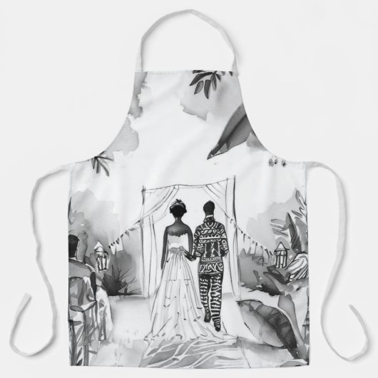 Tablier Mariage africain (Recto)