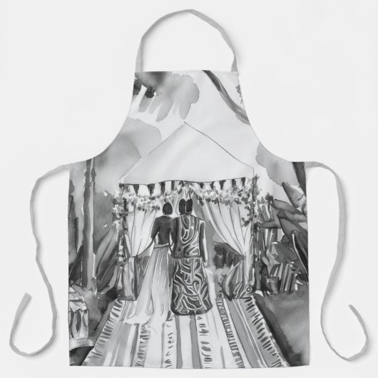 Tablier Mariage africain (Recto)