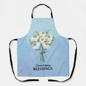 Tablier Mariage Anniversaire Bénédictions Bouquet de margu (Recto)