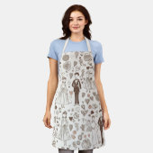 Tablier Mariage Apron pour la mariée et la chambre moderne (Porté)