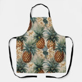Tablier Mariage floral aux ananas tropicaux (Recto)