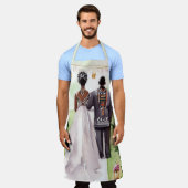 Tablier Mariage noir (Porté)