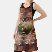 Tablier Mariage Rustic Woodland Photo Monogramme de pannea (Insitu)