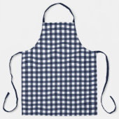 Tablier Marine Bleu Classique En vichy Vérifier Plaid (Recto)