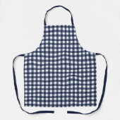 Tablier Marine Bleu Classique En vichy Vérifier Plaid (Recto)