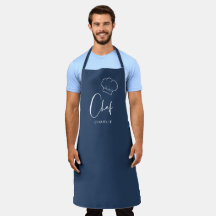 Marine bleu mignon casquette et script chef person