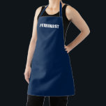 Tablier Marine "féministe" bleu blanc<br><div class="desc">Aéron bleu marine "féministe"</div>