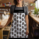Tablier Mariposa Crâne de sucre Mexique inspiré<br><div class="desc">Mariposa Crâne à sucre Apron inspiré mexicain - Le magnifique art des crânes à sucre Cavalera au Mexique fait partie d'une longue tradition d'art populaire. Appelé crâne à sucre parce que beaucoup ont été fabriqués avec du sucre moulé à l'argile et ensuite décoré avec des plumes et des perles colorées....</div>