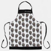 Tablier Mariposa Crâne de sucre Mexique inspiré (Recto)