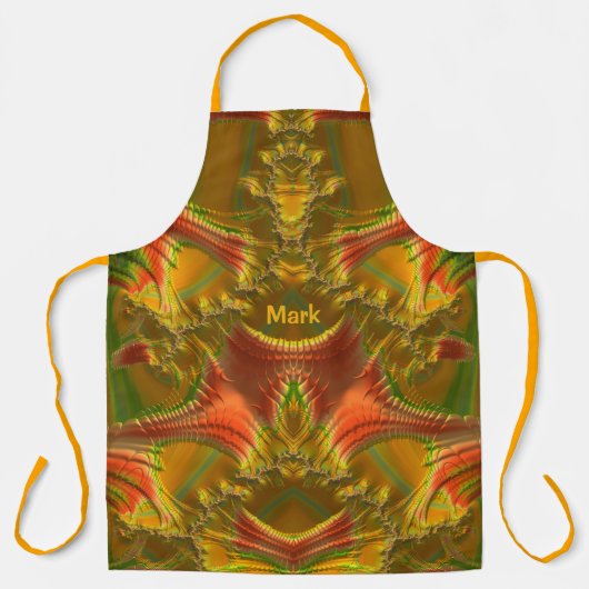 Tablier MARK ~ NOËL ~ Rouge Vert Or ~ (Recto)