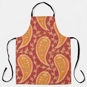 Tablier Maroon Paisley : Ornement de Concombre Turc.