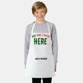TABLIER MARQUE BLANCHE MODERNE ET PERSONNALISABLE VÉRIFIÉE (Porté)