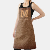 Tablier Marque Cuir Brun Rustique Nom Écriture Moderne (Insitu)